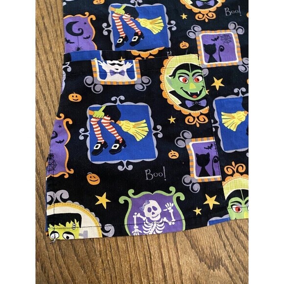 SB Scrubs Womens Halloween Scrub Top Size XL Short Sleeve Pockets - Picture 12 of 12